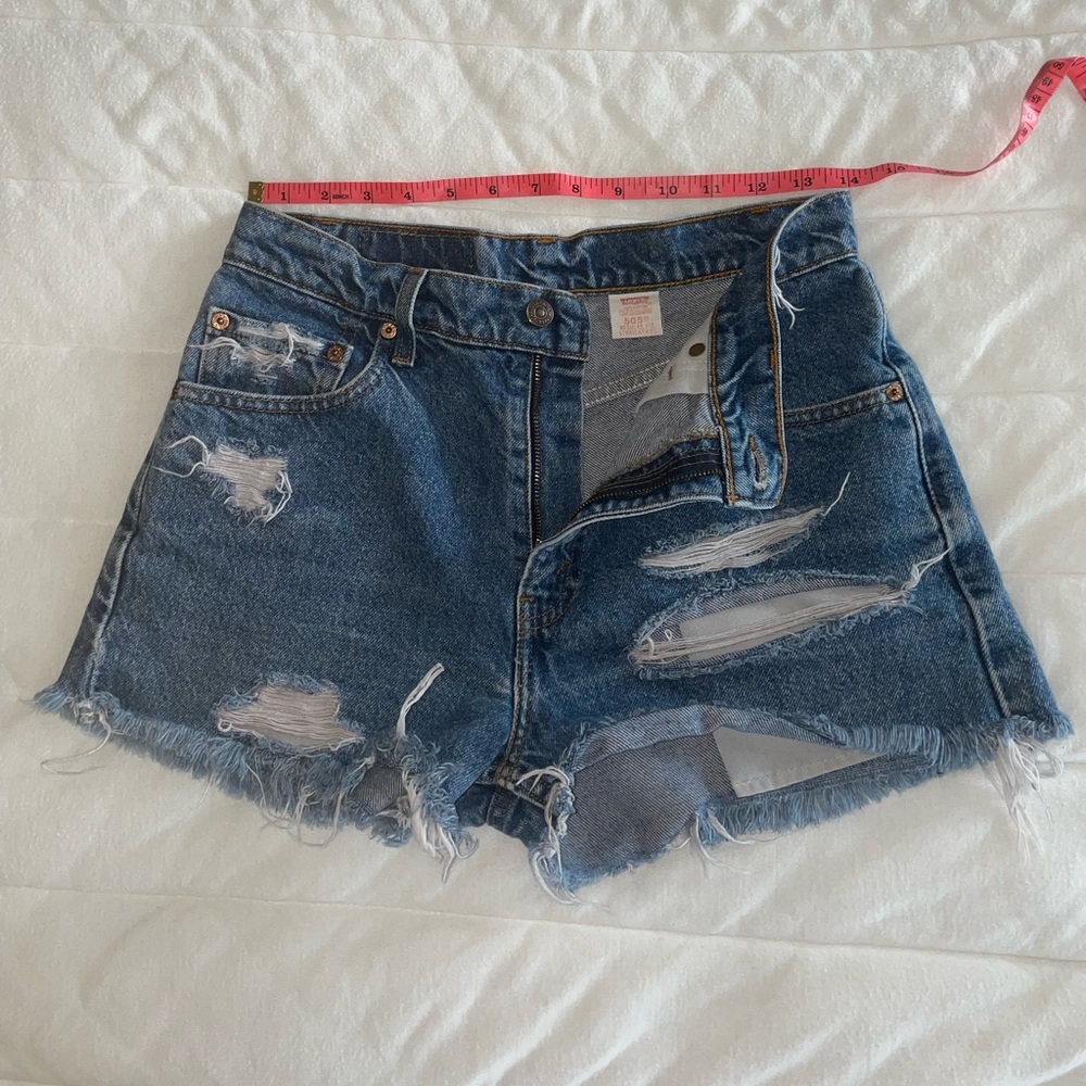 VINTAGE LEVIS 505 DENIM SHORTS 27/28